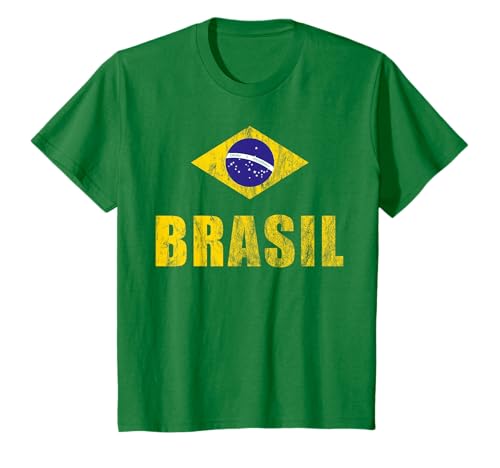 Brasilien Brasil Fan Trikot Fußball Samba Brasilianer Outfit , Halbarm ,...