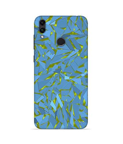Image of Silence Printed Light Blue Diamount Cut Themes Designer Hard Back Case Cover for Huawei Honor 8C