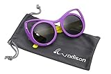 WODISON Cat eye Style Kids Polarized Sunglasses Flexible Rubber for Age 3 to 10