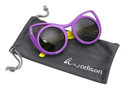 WODISON Cat eye Style Kids Polarized Sunglasses Flexible Rubber for Age 3 to 10