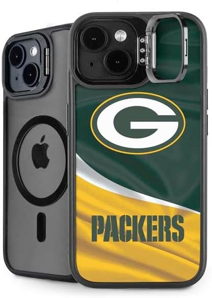 Skinit Kickstand Phone Case Compatible with iPhone 15 - Officially Licensed NFL Green Bay Packers Design