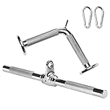 A2ZCARE LAT Pull Down Cable Machine Attachment - Tricep Press Down for Home Gym with Multi Option: V-Handle, Tricep Rope, V-Shaped Bar, Exercise Handles and Rotating Bar