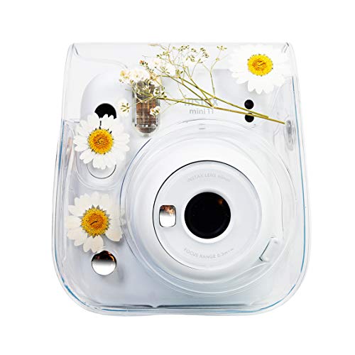 Queen3C Dry Flower Protective & Portable Case, Designed For Mini 11 Instant Camera Also Compatible With Mini 9, Mini 8 Instant Camera. (Daisy Gypsophila) #TOP3