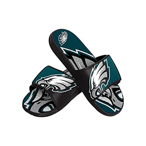 Image of FOCO mens NFL Team Logo Athletic Sport Shower Flip Flop Sandals Gel Slides