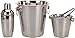 Spetebo Juego de 4 Accesorios para cóctel de Acero Inoxidable - con Piezas coctelera, cubitera, Pinzas para Hielo y Enfriador