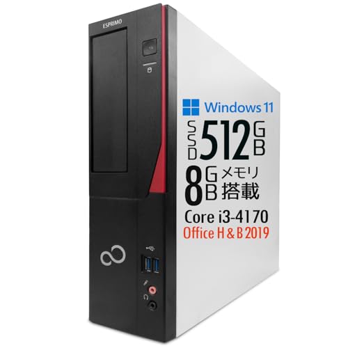�y�����ςݕi�z�f�X�N�g�b�vPC ESPRIMO D583/Win11 Pro/��4���� Core i3-4170/SSD512GB/������8GB/���w�h���C�u�񓋍�/MS Office H&B 2019/VGA/DVI