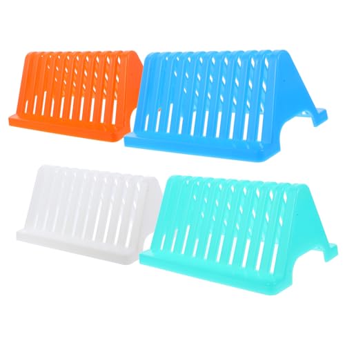 HOMOCONO 4pcs Glass Plate Drying Rack Micro Slide Straining Rack Micro Slide Holder Microscope Slides Staining Holder Slides Holder for Experiments Microscope Slide Case Lab Racks Pp