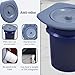 Lawnrden Bucket Toilet Seat with Lid|Bucket Toilet Seat with Lid, 250kg Load Waterproof PVC Camping with Fixed Slots, Portable for Long Trips Hiking Camping Indoor Outdoor