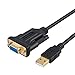 Produktbild USB auf RS232 Adapter (FTDI Chipsatz), 2M DB9 Serial Converter Cable für Windows 10/8.1/8/ 7/ Vista/XP/ 2000/ Linux/MacOS X 10.6 und höher, 6.6ft/Schwarz