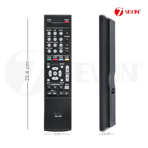 Image of 7SEVEN Compatible for Denon Home Theatre Amplifier Sound System Remote Control of RC-1169 and Replacement Remote for AVR-E300 AVR-E400 AVR-1513 AVR-1613 AVR-1913 AVR-X2000 AVR-X1000 Model