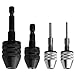 TOVOT 4 PCS Keyless Drill Chuck Quick Change Adapter