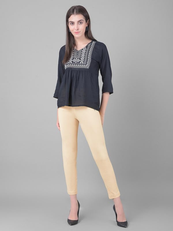 Image of Comfort Lady Women Cotton Blend Regular Fit for Casual,Formal and Daily Use Kurti Pants with Front Pocket