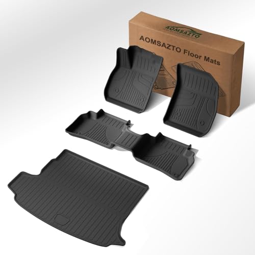 Floor Mats Fit for Buick Envision 2021-2025 2026 Cargo Mat - Custom Fit TPE All Weather Floor Liners & Trunk Mat Set for Envision Automotive Accessories Black