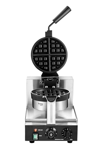 Blend Art Commercial Belgian Waffle Maker Round Rotary Non Stick ...