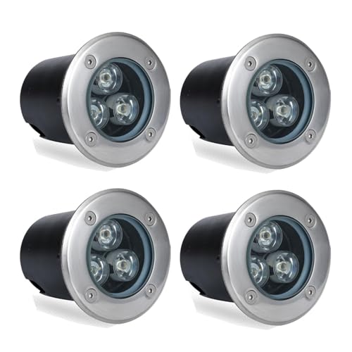 Spots LED encastrables 12V lot de 4 pour éclairage souterrain et cour extérieure - 2