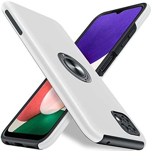 AOUIA Coque Samsung Galaxy A22 5G antichoc anti-rayures avec support magnétique pour Samsung Galaxy A22 5G Argent Cover