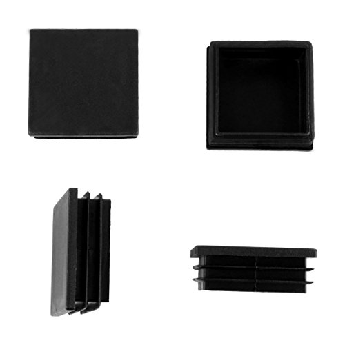 Uxcell A15120900Ux0068 Plastic Square Table Chair Legs Tubing End Cap Insert Cover Black (Pack Of 10) #TOP6