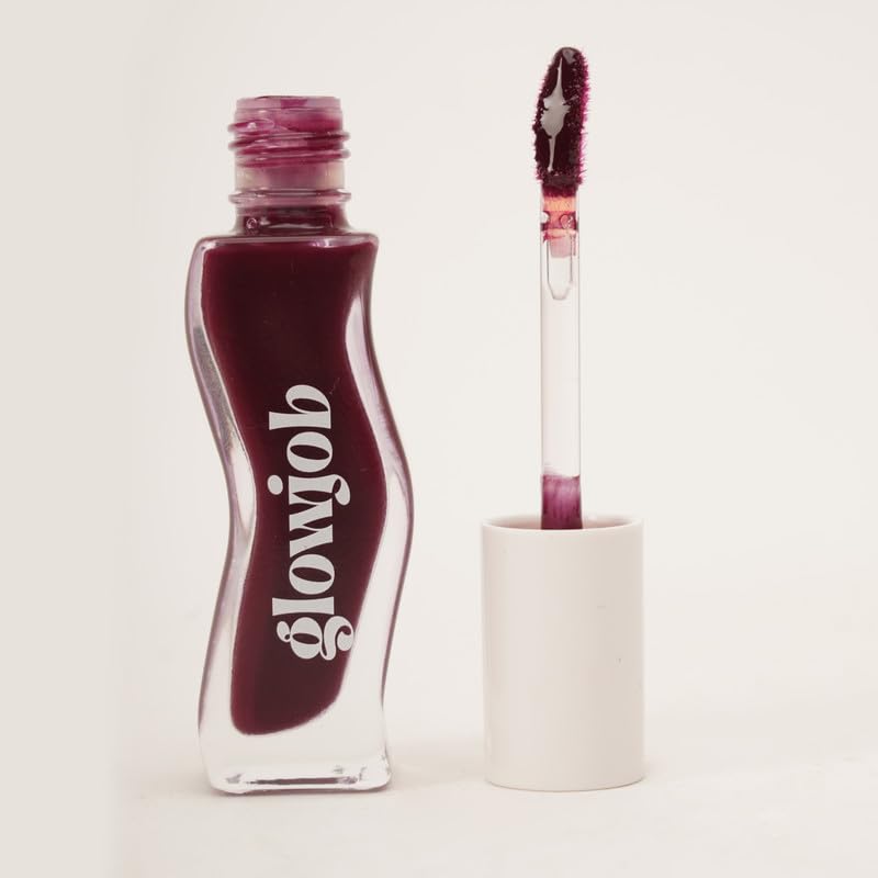 Image of Glowjob Drunk On You Maroon Lip Oil (8gm) - Hydrating Glossy Lip Oil with Sheer Maroon Tint, Lightweight Non-Sticky Shine, Nourishing Soft Stain Finish