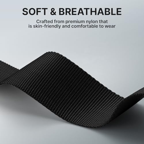 Image of Bandletic Compatible with Garmin Forerunner 255 Watch Band, 22mm Quick Rugged Release Soft Sport Nylon Strap for Forerunner 265 /Venu 2 /3 /4 45mm /Vivoactive 4 /Galaxy Watch 3 45mm /PACE 3 /4 /APEX 4 42mm