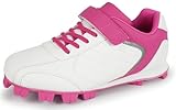 Sooneeya Kid's FG Baseball Cleats Lightweight Running Softball Shoes for Boys Girls Rose 13 M US Little Kid