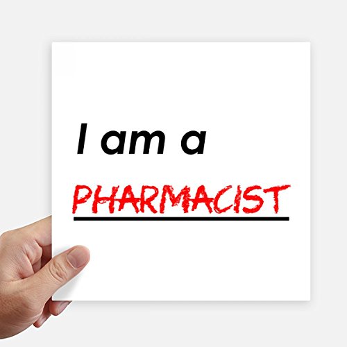 Stickers Mur Valise Ordinateur Portable 20cm autocollant citation carré pharmacien multicolore - 2