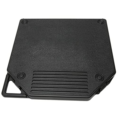 10 Zoll Aufbewahrungsbox für Leere Tonbandspulen, Kunststoffgehäuse für Kassetten, Kratzfeste, Vollständige Schutz Tonbandbox mit Offener Spule und Etikettenpapier mit Tragegriff (Schwarz)