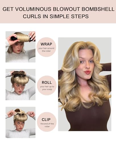 Yoshuyuki BROWN HAIR ROLLERS - 3 Heatless Overnight Hair Curling Set thumb #1