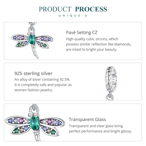 Argent sterling 925 collier libellule d'exception en zircons