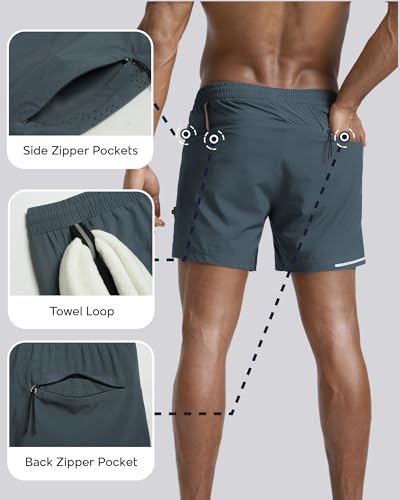 Image of maamgic Men's Athletic Running Shorts with Liner Ultra Lightweight Workout Shorts 5 inch / 7 inch