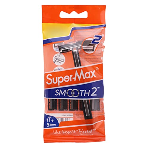 Image of Super Max Smooth 2 Double Blade Shaving Razor with 5 Cartridges
