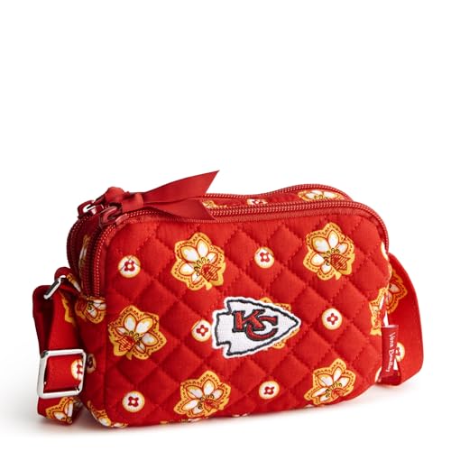 Vera Bradley Womens Cotton Nfl Small Stadium Crossbody Bag (Multiple Teams Available) Kansascitychiefsonred/Yellowbandana One Size