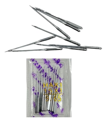 Image of ZENITH Sewing machine Needles HA Size (9 /65 & 21 /130) 10 pc Needles each , 5pc Plastic Bobbins ,1 Bobbin case & 2pc Needle Threader Combo Suitable for Home Sewing machines like Usha Janome, SINGER, BROTHER