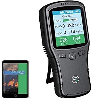 Air Quality Monitor, Formaldehyde Detector, Pollution Meter, Sensor, Tester; Detect & Test Indoor