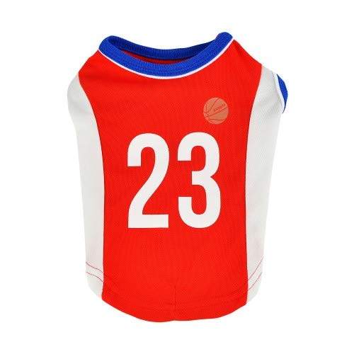 Puppia PATA-TS1737-RD-S Buzzer Beater Red S Dog T-Shirt