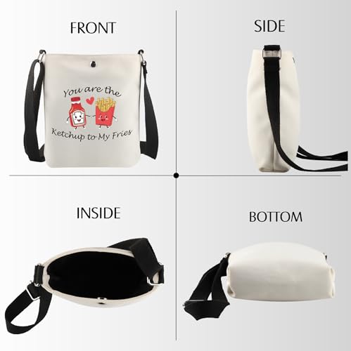 Funny Fries and Ketchup Gift You are the Ketchup to My Fries Crossbody Bag Snack Food Gift3