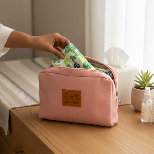 Image of abracadabra Everyday Essentials Diaper Bag For Mother, Maternity Bag for Newborn Baby, Waterproof and Multipurpose, (37 x 14 x 28 cm) - Dusty Pink