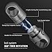 FEGVE Quick Release Keychain, Titanium Magnetic Keychain Pull Apart, Magnetic Key Holder with 2 * 1 in Stainless Steel Key Ring for Car Key, Safely Lock System-360 ° Rotatable