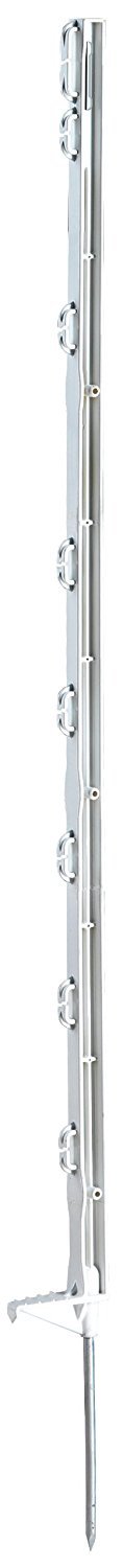 60 Stk. Kunststoffpfahl Eco weiß 105 cm