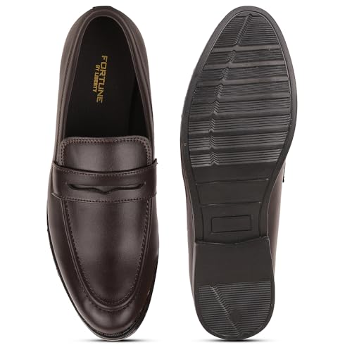 Image of Liberty Fortune Majestic 2 Formal Non Lacing Shoes for Men with EVA Sole | Comfortable Upper and Lightweight | Durable and Cushioned Footbed | Suitable for Office