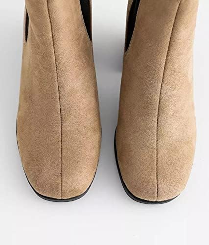 Soda Women's Chelsea Mid Calf Platform Block Heel Ankle Bootie Arbor Sand Su 10 | Image 5