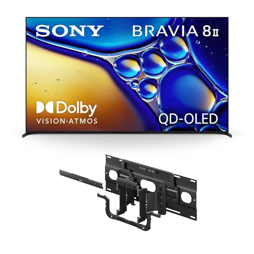 Image of Sony BRAVIA 8 II 65 Inch QD OLED 4K Smart TV (K-65XR80M2, 2025 Model) with Ultra-Slim Wall Mount Bracket (SU-WL905)