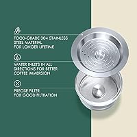 Wiederbefüllbare T chibo Cafissimo Kaffeekapsel us Edelstahl zum Nachfüllen,Wiederverwendbare Refill-Kapsel Kaffeefilter für Kfee Caffitaly Tchi bo Cafissimo Classic – Ansicht 5
