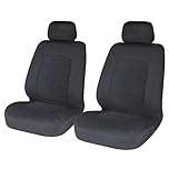 Sakura - Coprisedili Anteriori per Auto e furgoni Hampton, 1 Paio, Colore Nero, compatibilità Universale