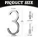 Blulu 8 Inch Stainless Steel Floating Large House Number 0-9 for Outside Modern Floating Address with Nail Kit and Instructions High Gloss Silver Address(Number 3)