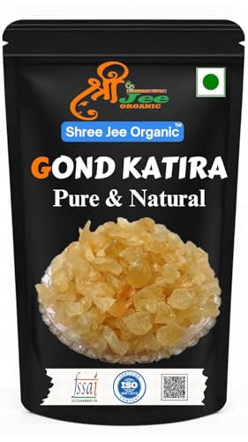 Image of Shree Jee Organic Gond Katira (Tragacanth Gum) (150 Grams) | Natural Cooling Edible Gond | Summer Superfood | Soaks & Swells in Water | Hygienically Packed
