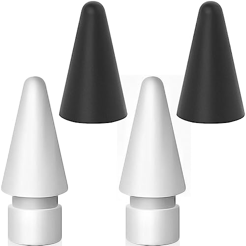 第2世代と第1世代のアップル鉛筆のSIXFU置換ペン先、iPad鉛筆1世代と2世代のiPencil Nibsの紙感静音保護カバー付きアップルペン先(4パック)