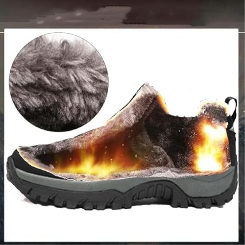 Womens Winter Waterproof Slip On Walking Shoes Comfort Warm Fur Lined Lightweight Anti-Slip Platform Snow Boots Outdoor Mountaineering Hiking Sneakers4