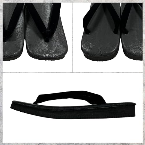 Edoten Setta Zori Sponge sole Sandal Cushioned and low impact on the legs and lower back Black Tatami Black thong LL (X-Large)4