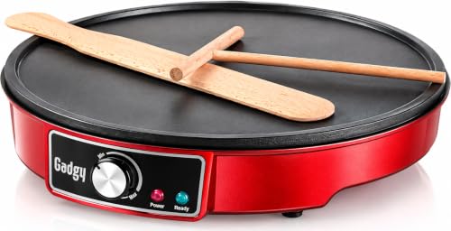 Gadgy Crêpière Électrique 1000W - Température Réglable - Blinis et Plus