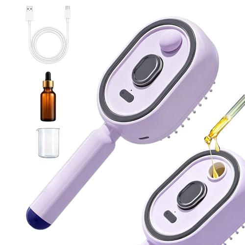 Peine de masaje eléctrico con cojín de aire, antiestático, recargable, con luz roja, cepillo inalámbrico antiencrespamiento, para mujeres, hogar, spa, cuidado del cuero cabelludo, limpieza